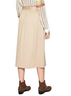 Falda Pepe Jeans Mire Beige Mujer