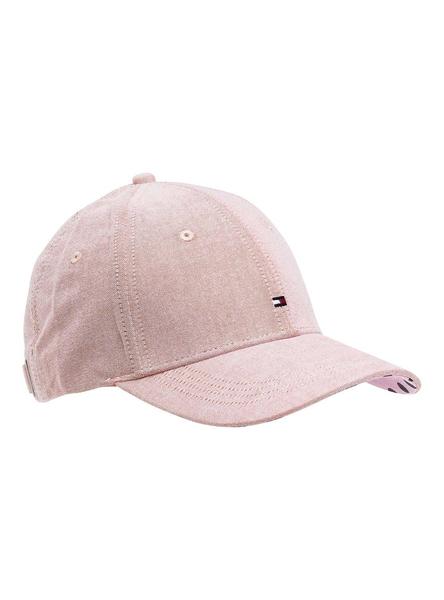 sagrado Hay una tendencia Prisión Gorra Tommy Hilfiger Chambray BB Rosa Mujer