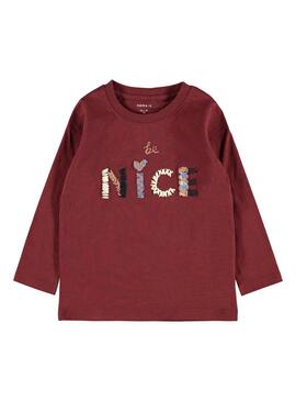 Camiseta Name It Rama Granate Be Nice Para Niñaº