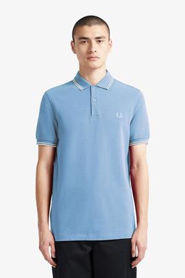 Polo Fred Perry Icónico Azul y Blanco Para Hombre