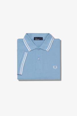Polo Fred Perry Icónico Azul y Blanco Para Hombre