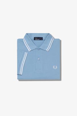 Polo Fred Perry Icónico Azul y Blanco Para Hombre