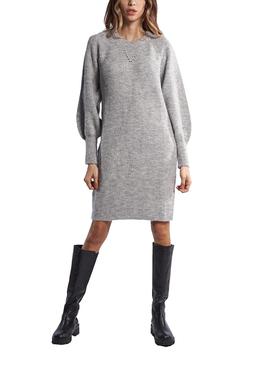 Vestido Naf Naf Punto Gris Para Mujer