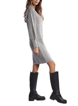 Vestido Naf Naf Punto Gris Para Mujer