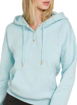 Sudadera Naf Naf Felpa Azul Para Mujer