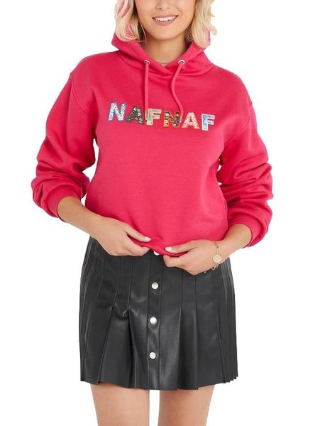 Sudadera Naf Felpa Mensaje Rosa Para Mujer