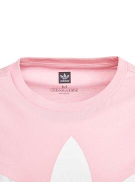 Camiseta Adidas Trefoil Rosa Suave Niña