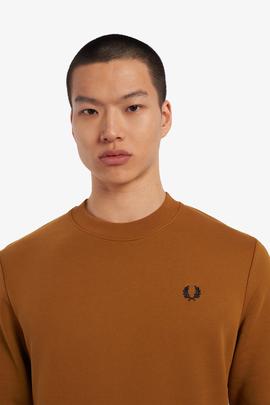 Sudadera de Cuello Redondo Marrón Fred Perry Para Hombre