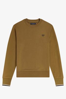 Sudadera de Cuello Redondo Marrón Fred Perry Para Hombre