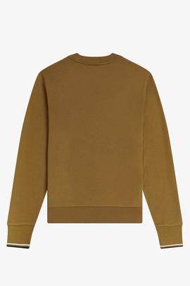 Sudadera de Cuello Redondo Marrón Fred Perry Para Hombre