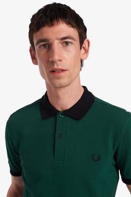 Polo Verde de Hombre Fred Perry Básico