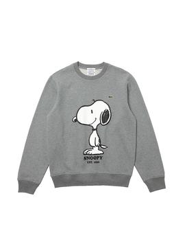 Sudadera Lacoste x Penauts Gris Mujer y Hombre