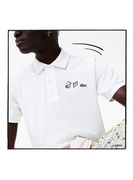 Polo Lacoste Peanuts Snoopy Blanco para Hombre