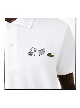 Polo Lacoste Peanuts Snoopy Blanco para Hombre