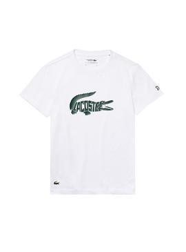 Camiseta Lacoste Novak Djokovic Blanco para Hombre
