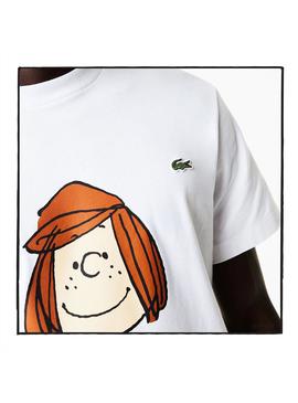 Camiseta Lacoste Peanuts Blanca Mujer y Hombre