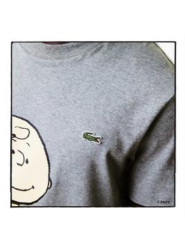 Camiseta Lacoste Peanuts Gris Mujer y Hombre