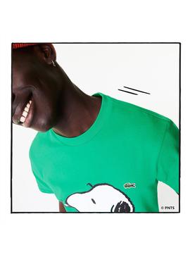 Camiseta Lacoste Peanuts Verde Snoopy 