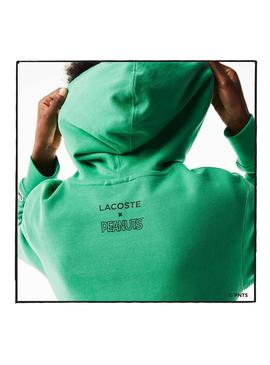 Sudadera Lacoste Peanuts Verde Mujer y Hombre