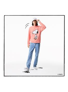 Sudadera Lacoste x Penauts Rosa Hombre y Mujer