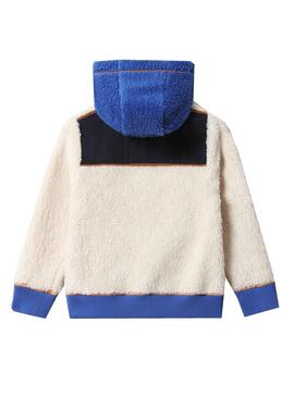 Sudadera Napapijri Teide Beige y Azul para Niño