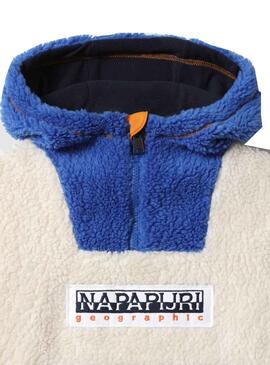 Sudadera Napapijri Teide Beige y Azul para Niño