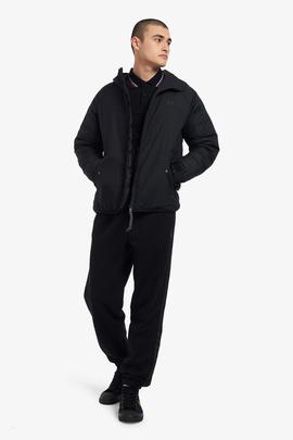 Cazadora Acolchada Impermeable Fred Perry Negro Para Hombre