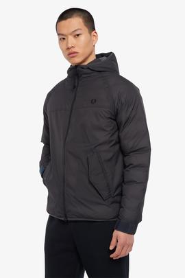 Cazadora Impermeable Acolchada Gris Fred Perry Para Hombre