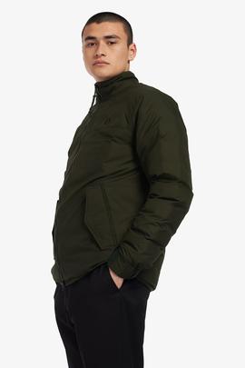 Cazadora Impermeable Acolchada Verde Fred Perry Para Hombre