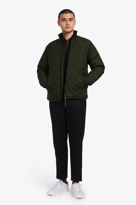 Cazadora Impermeable Acolchada Verde Fred Perry Para Hombre