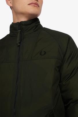 Cazadora Impermeable Acolchada Verde Fred Perry Para Hombre