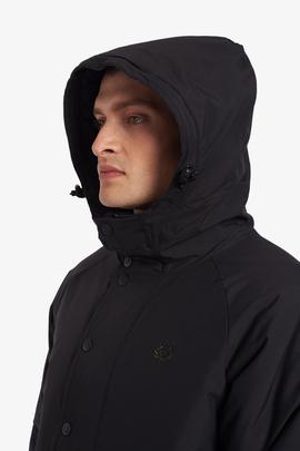 Chaqueta Con Capucha Negra Fred Perry Para Hombre