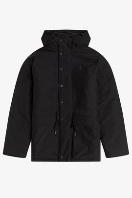 Chaqueta Con Capucha Negra Fred Perry Para Hombre