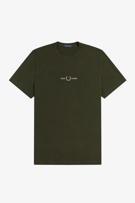 Camiseta Verde De Manga Corta Fred Perry Para Hombre