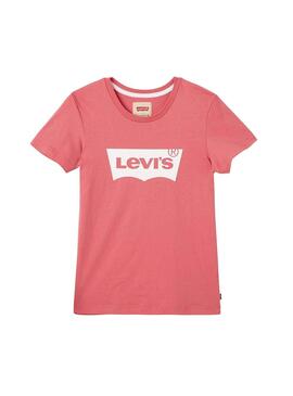 Camiseta Levis Batee Rosa Niña