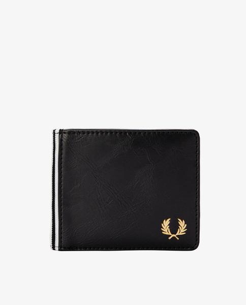 Cartera Dos Listas Negra Fred Perry Para Hombre