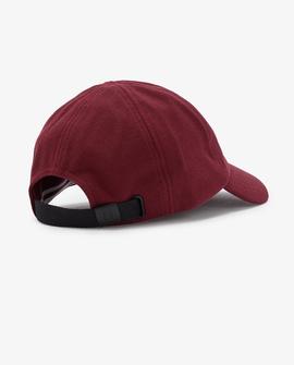 Gorra de Hombre Fred Perry Con Laurel Bordado Burdeos Para Hombre