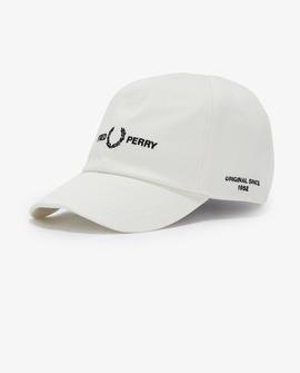 Gorra Fred Perry Letras Negro Para Hombre