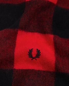 Bufanda de Cuadros Rojo Fred Perry Para Hombre