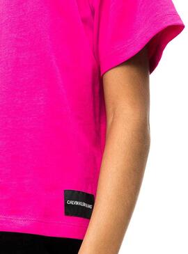 Camiseta Calvin Klein Solid Boxy Rosa Niña