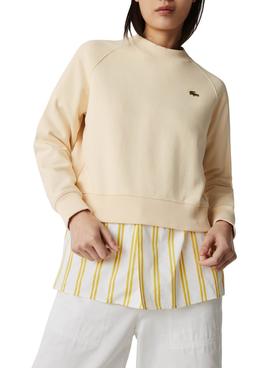 Sudadera Lacoste Live Beige Para Mujer