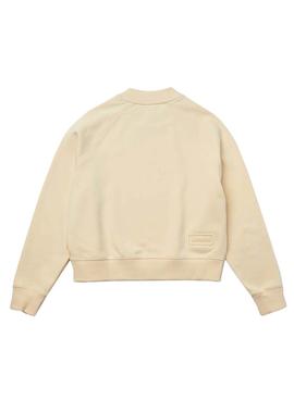 Sudadera Lacoste Live Beige Para Mujer