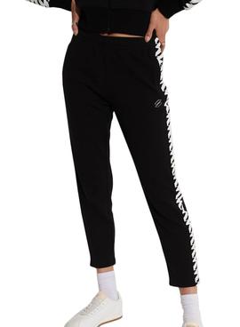 Pantalón Superdry Code Tape Negro Para Mujer