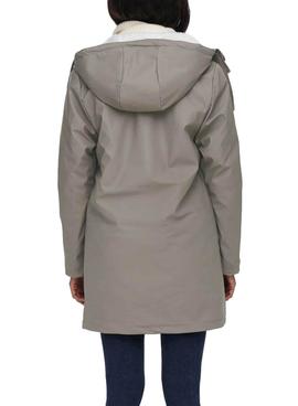 Chaqueta Only Sally Raincoat Gris Para Mujer