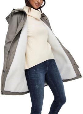 Chaqueta Only Sally Raincoat Gris Para Mujer