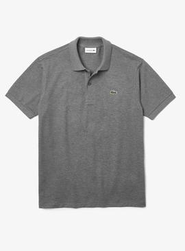 Polo Lacoste Jaspeado Gris Para Hombre
