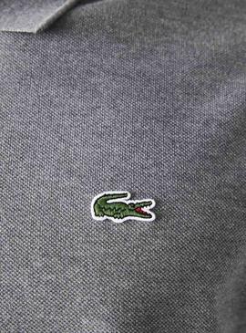 Polo Lacoste Jaspeado Gris Para Hombre