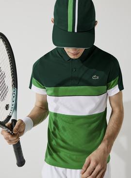 Polo Lacoste Sport Tennis Pique verde para Hombre