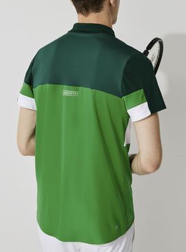 Polo Lacoste Sport Tennis Pique verde para Hombre