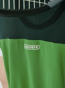 Polo Lacoste Sport Tennis Pique verde para Hombre